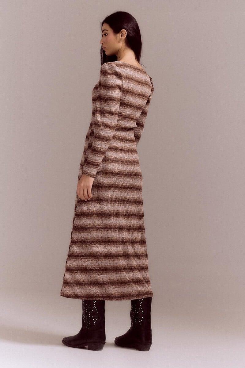 pedro del hierro Vestido punto frunce rayas Envío gratis