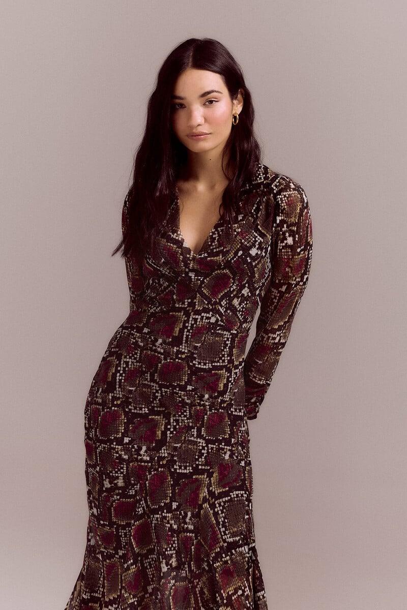 pedro del hierro Vestido estampado serpiente Solo queda un día