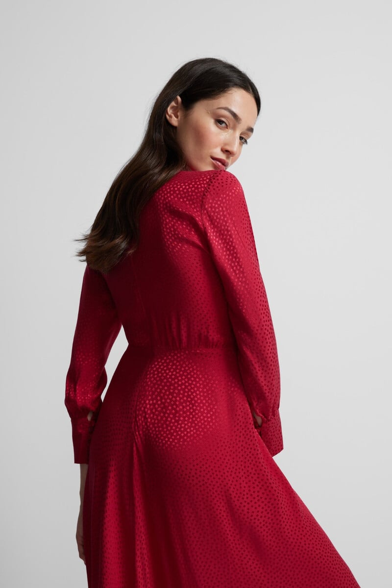 pedro del hierro Vestido largo nudo jacquard Tienda de fábrica