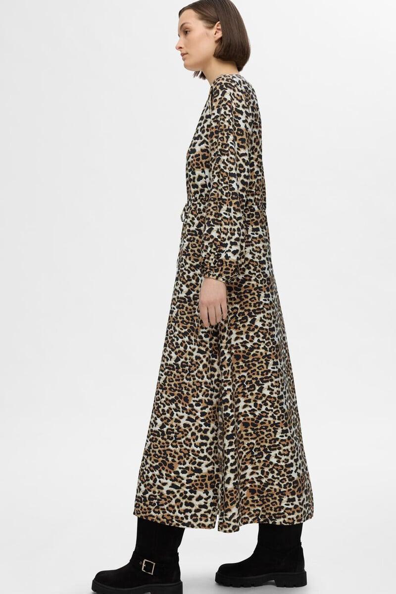 pedro del hierro Vestido de leopardo largo confeccionado con Lenzing ECOVERO Oferta exclusiva