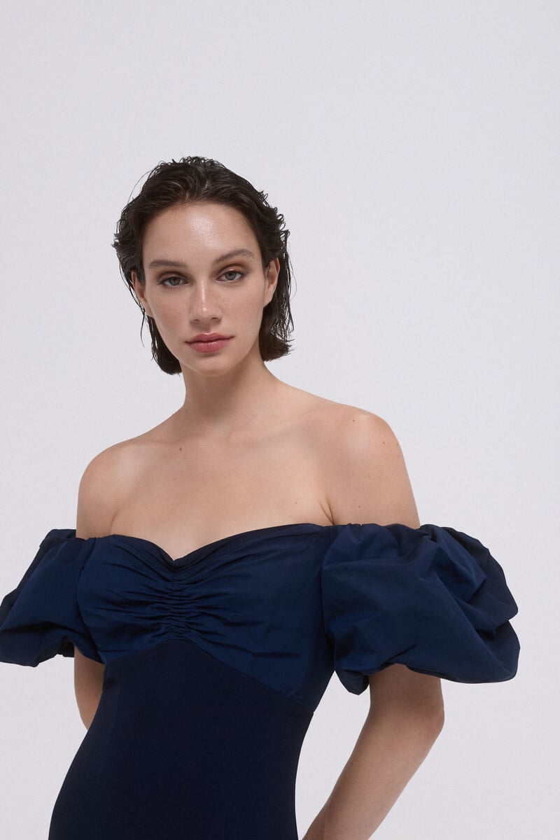 pedro del hierro Vestido ajustado con mangas abullonadas Grandes ahorros