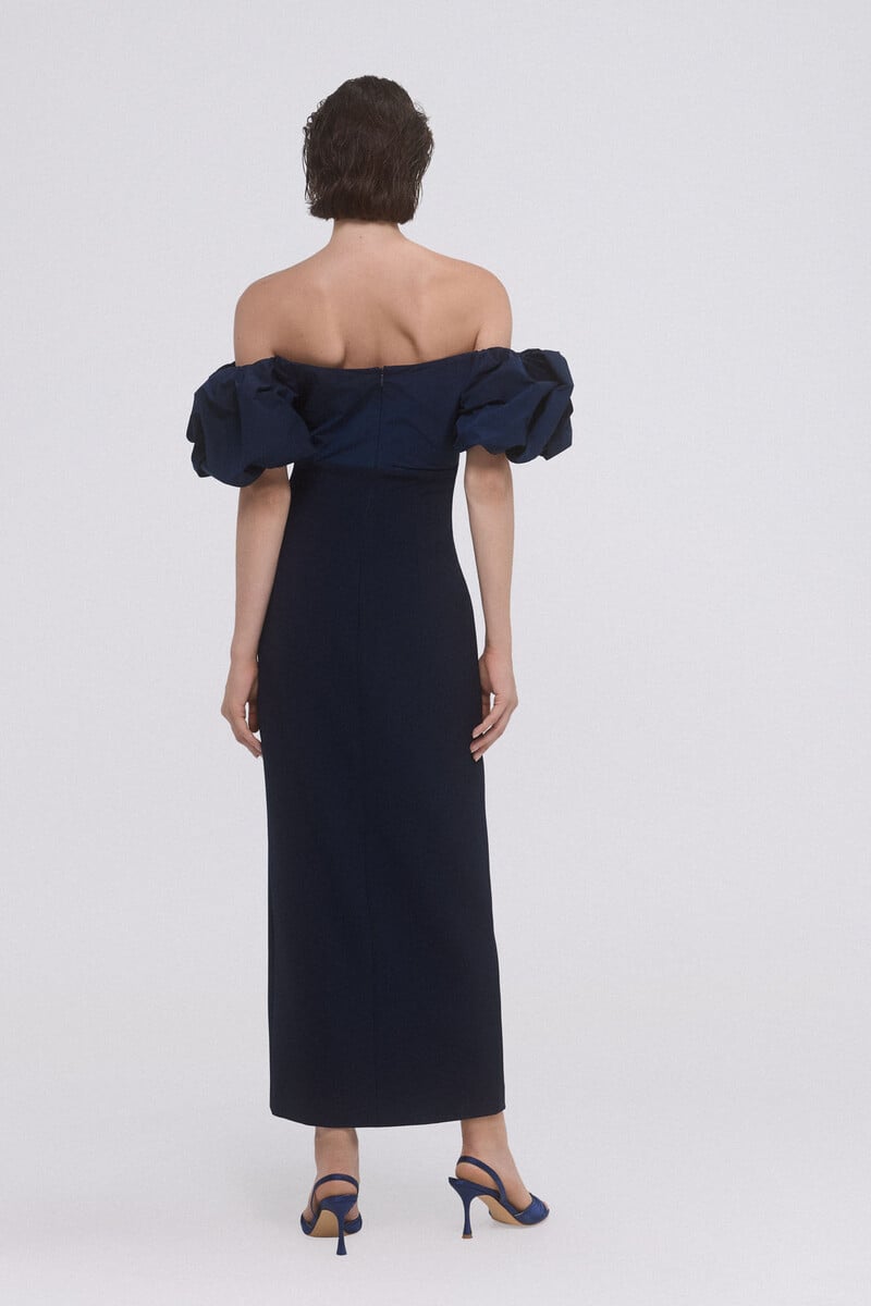 pedro del hierro Vestido ajustado con mangas abullonadas Grandes ahorros