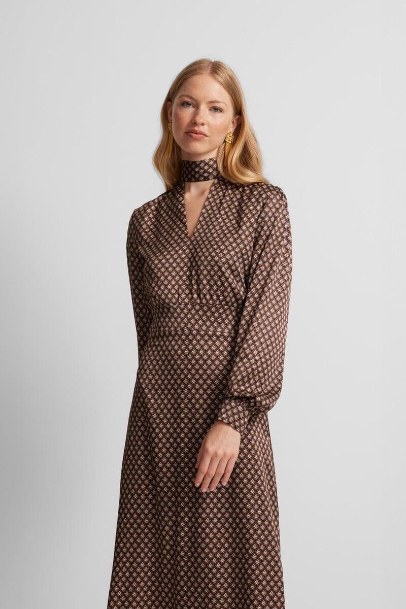 pedro del hierro Vestido midi satinado Rebajas de fin de temporada