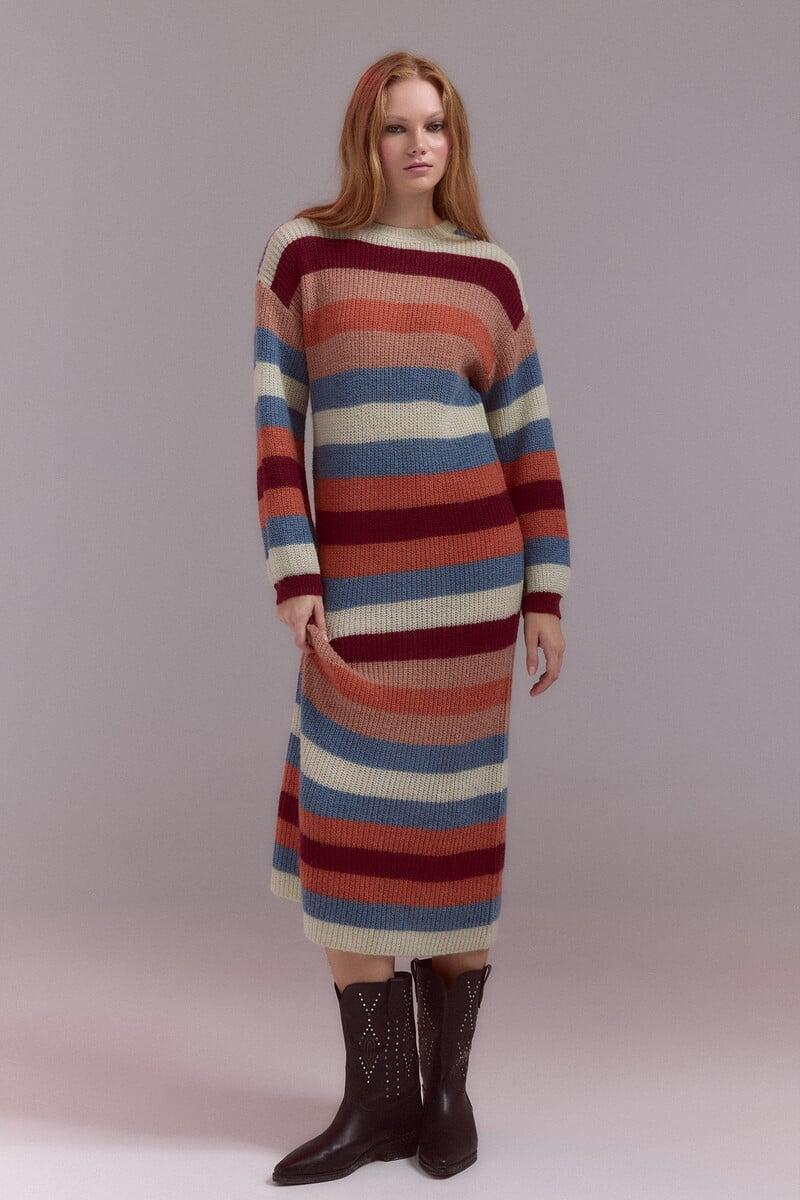 pedro del hierro Vestido punto rayas Precio ultrabajo