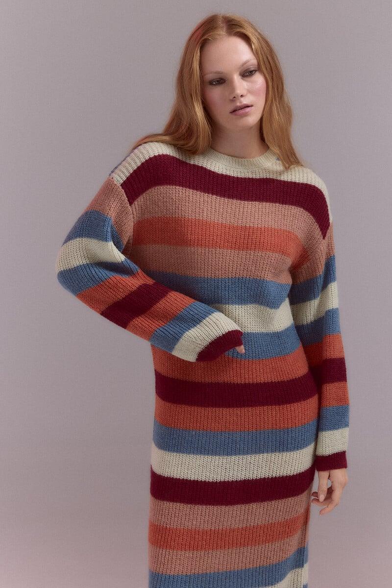 pedro del hierro Vestido punto rayas Precio ultrabajo