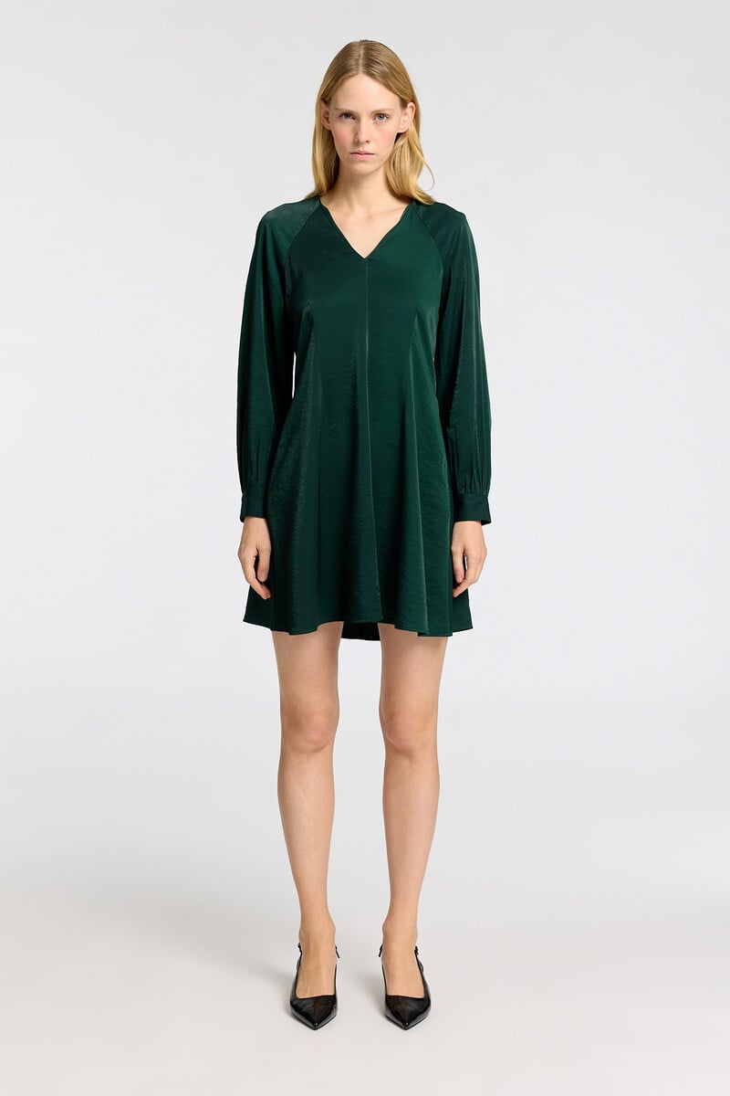 pedro del hierro Vestido corto de manga larga confeccionado con Lenzing Ecovero Rebajas