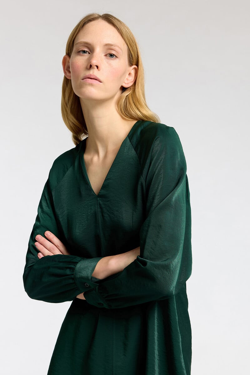 pedro del hierro Vestido corto de manga larga confeccionado con Lenzing Ecovero Rebajas