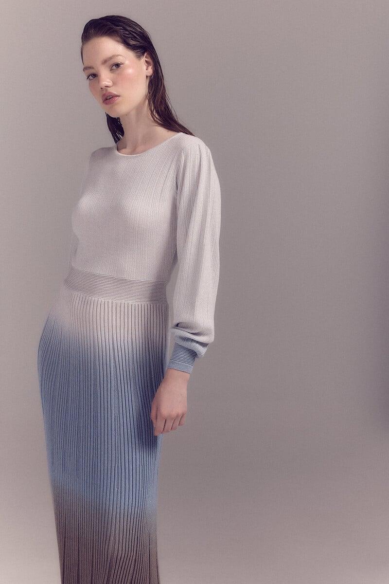 pedro del hierro Vestido lurex plisado Rebajas baratas