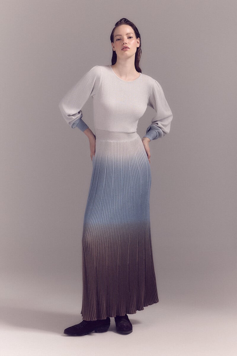 pedro del hierro Vestido lurex plisado Rebajas baratas