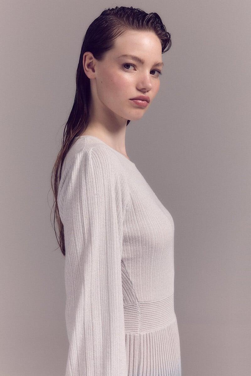pedro del hierro Vestido lurex plisado Rebajas baratas