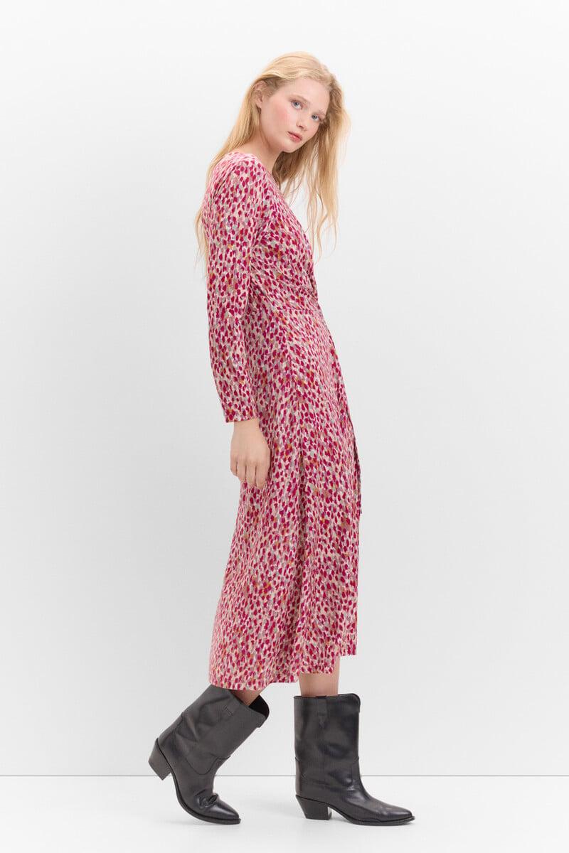 pedro del hierro Vestido con frunce delantero Rebajas de fábrica
