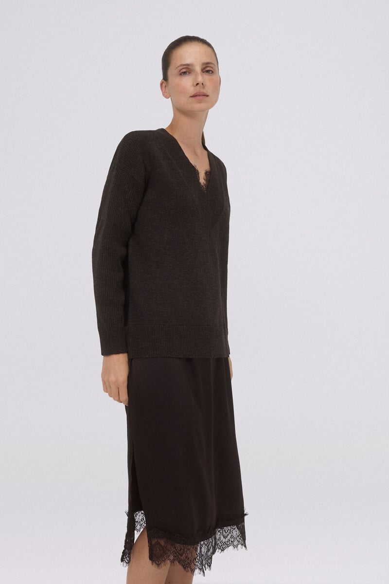 pedro del hierro Vestido de punto lencero Descuento