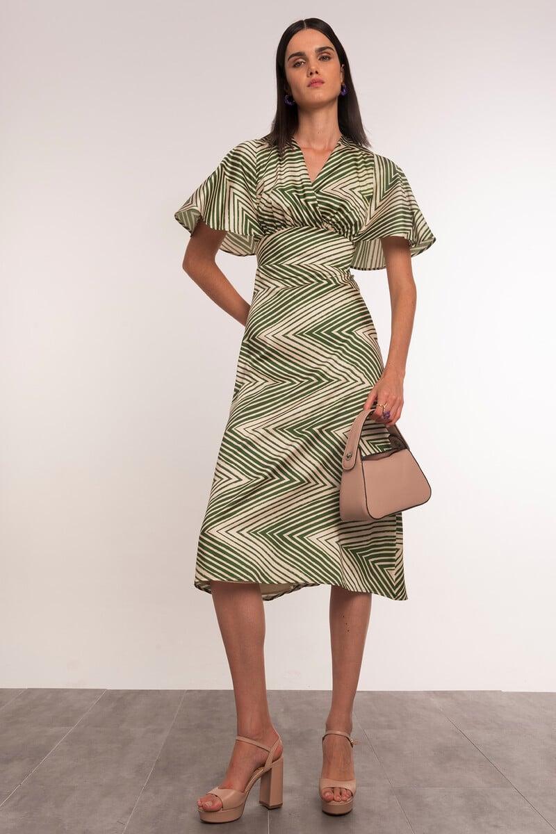 pedro del hierro Vestido midi zigzag Últimos 3 días