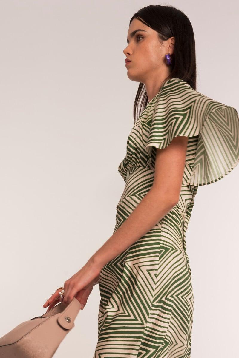 pedro del hierro Vestido midi zigzag Últimos 3 días