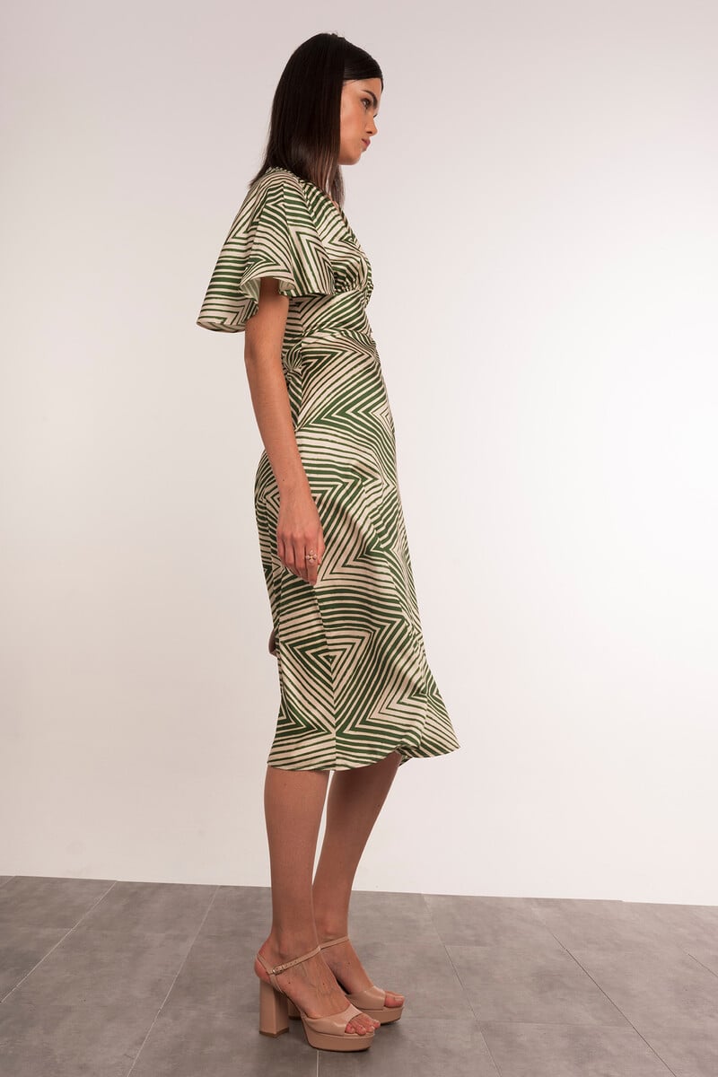 pedro del hierro Vestido midi zigzag Últimos 3 días