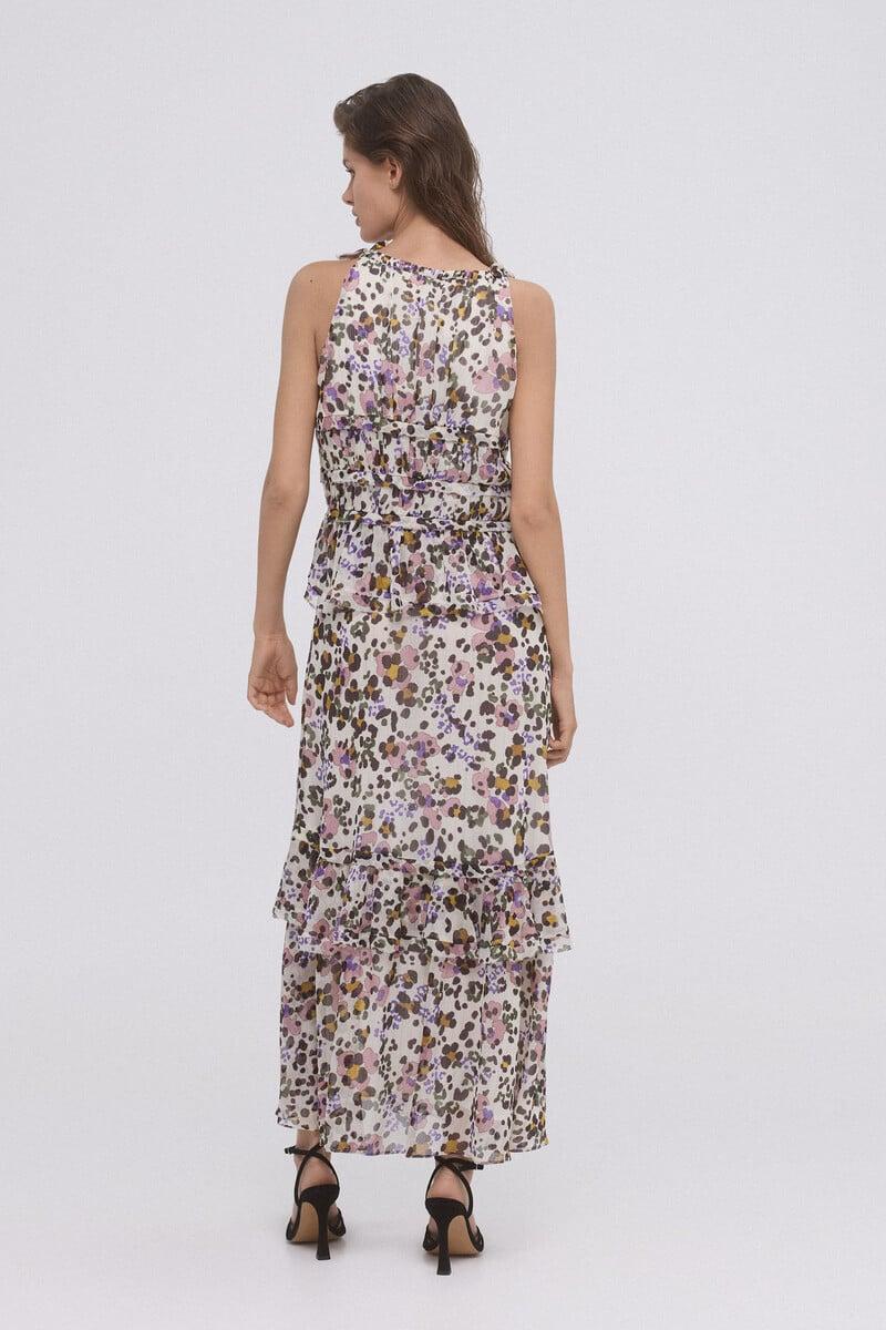 pedro del hierro Vestido volantes estampado Últimos 2 días