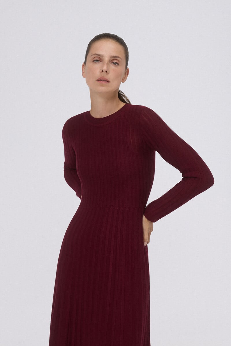 pedro del hierro Vestido de punto canalé Precio de fábrica