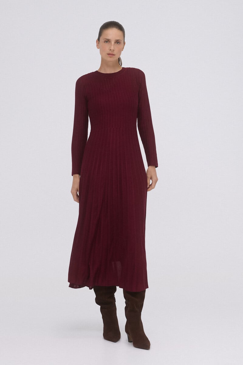 pedro del hierro Vestido de punto canalé Precio de fábrica