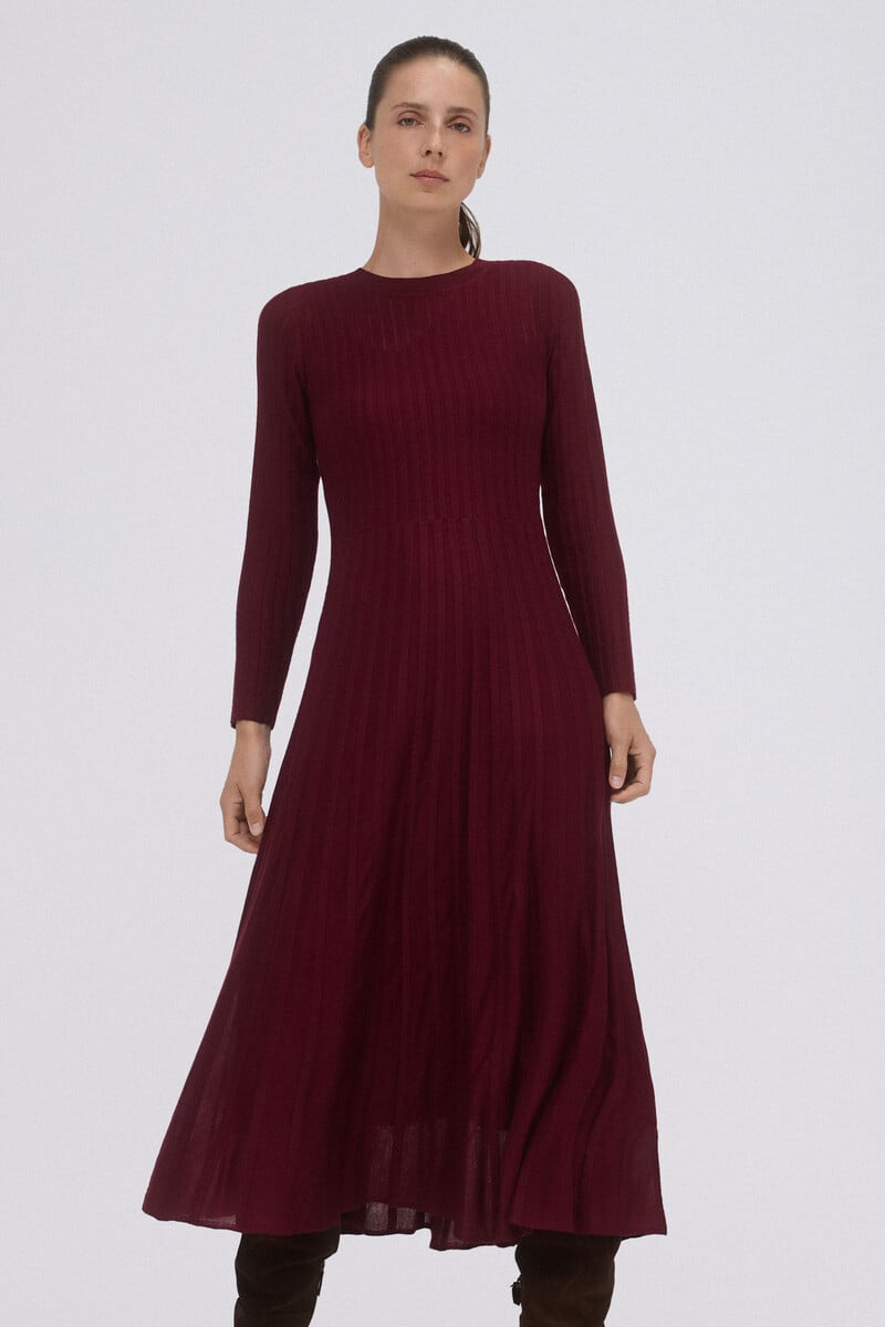 pedro del hierro Vestido de punto canalé Precio de fábrica