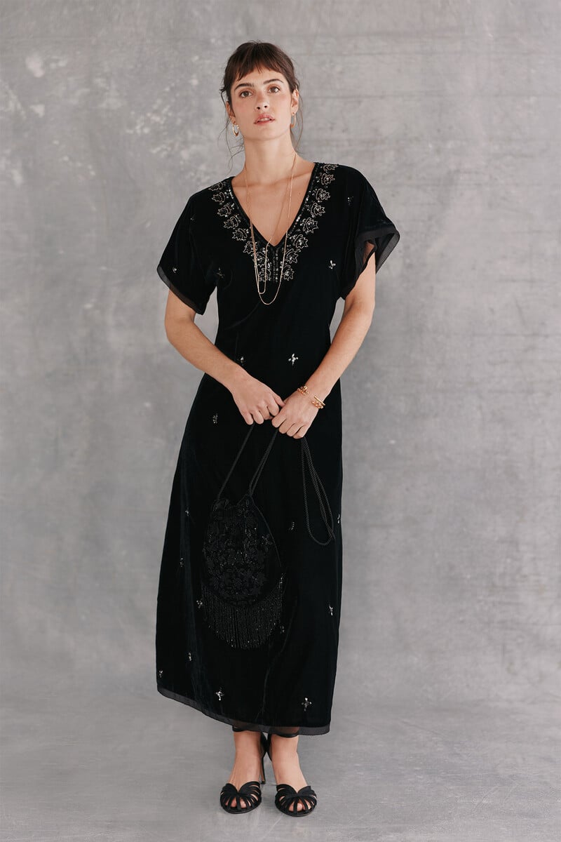 pedro del hierro Catia. Vestido bordado Promoción trimestral
