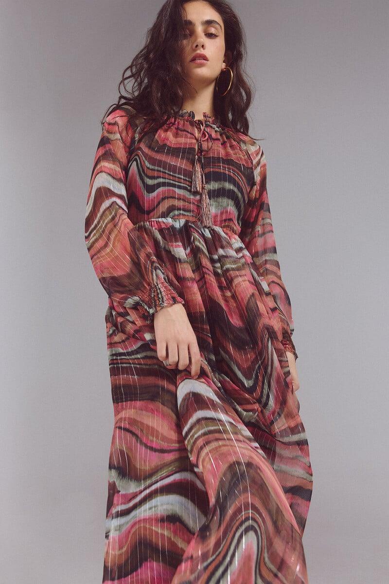 pedro del hierro Vestido midi estampado Solo queda un día