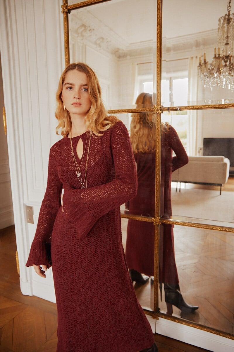 pedro del hierro Olaya. Vestido largo punto Grandes descuentos