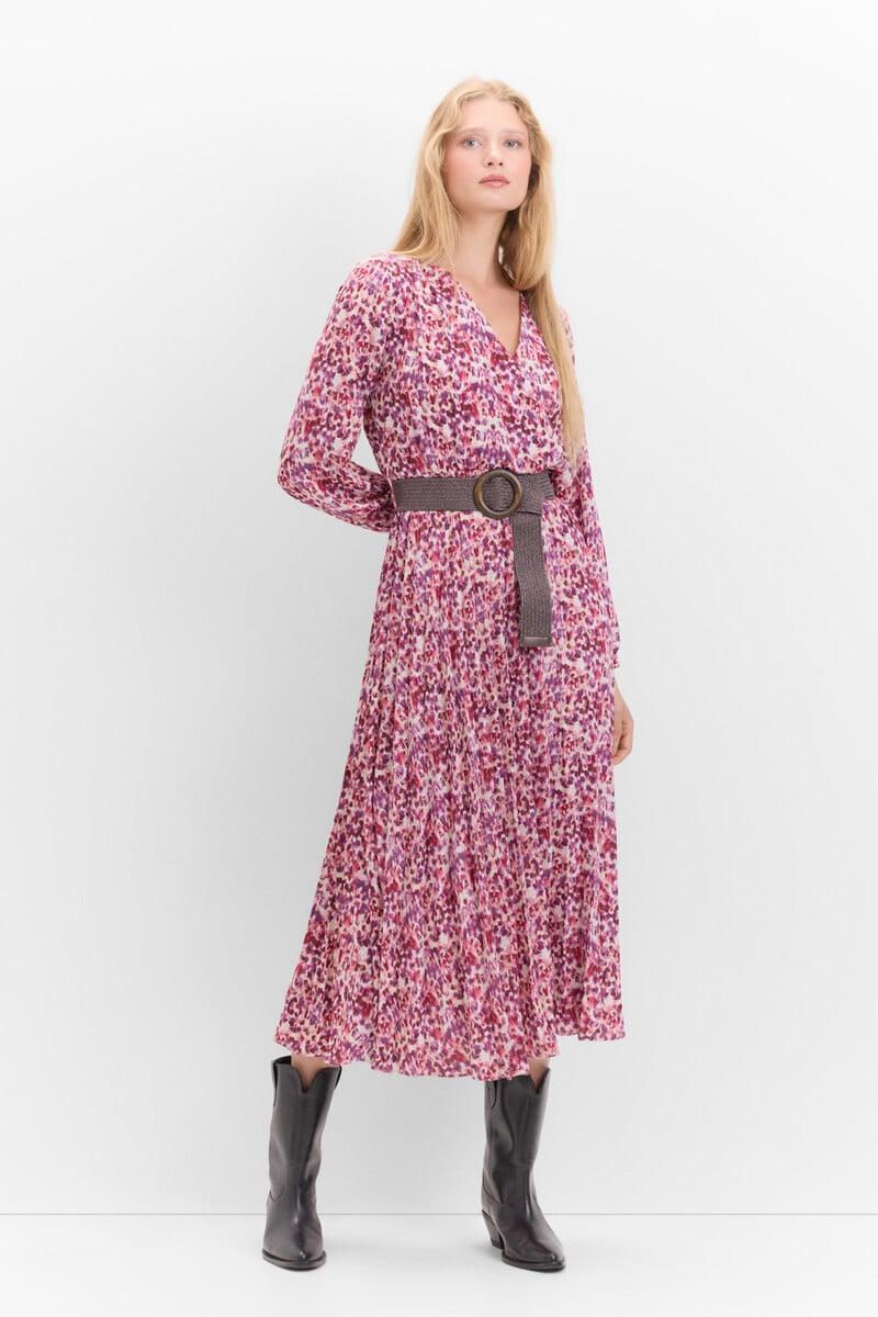 pedro del hierro Vestido falda plisada Tienda de fábrica