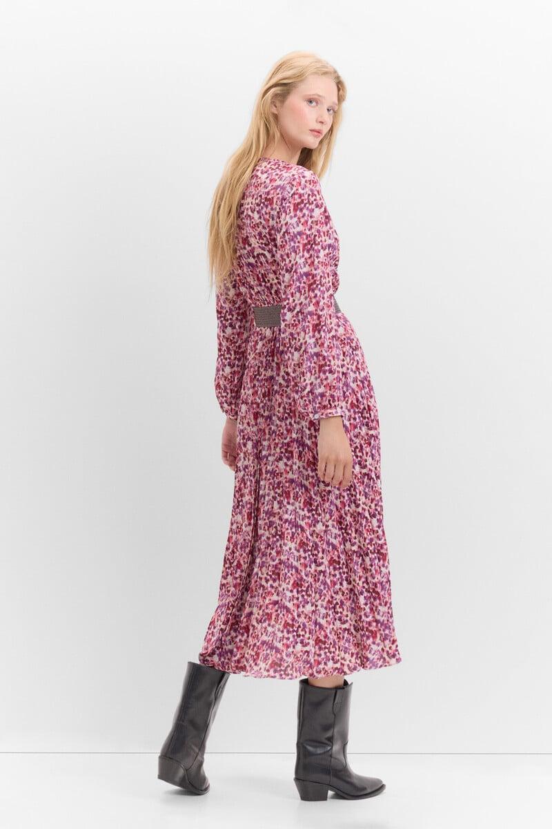 pedro del hierro Vestido falda plisada Tienda de fábrica