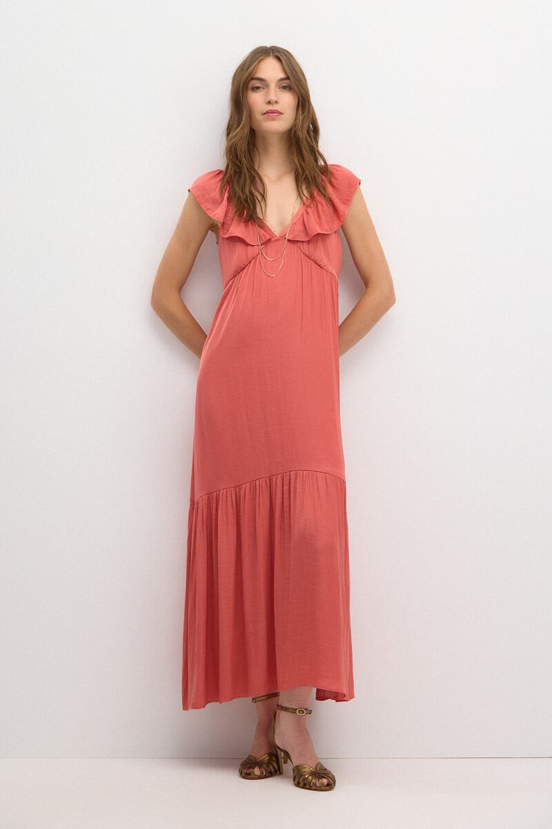 pedro del hierro Cora. Vestido volante Ahorra y exporta