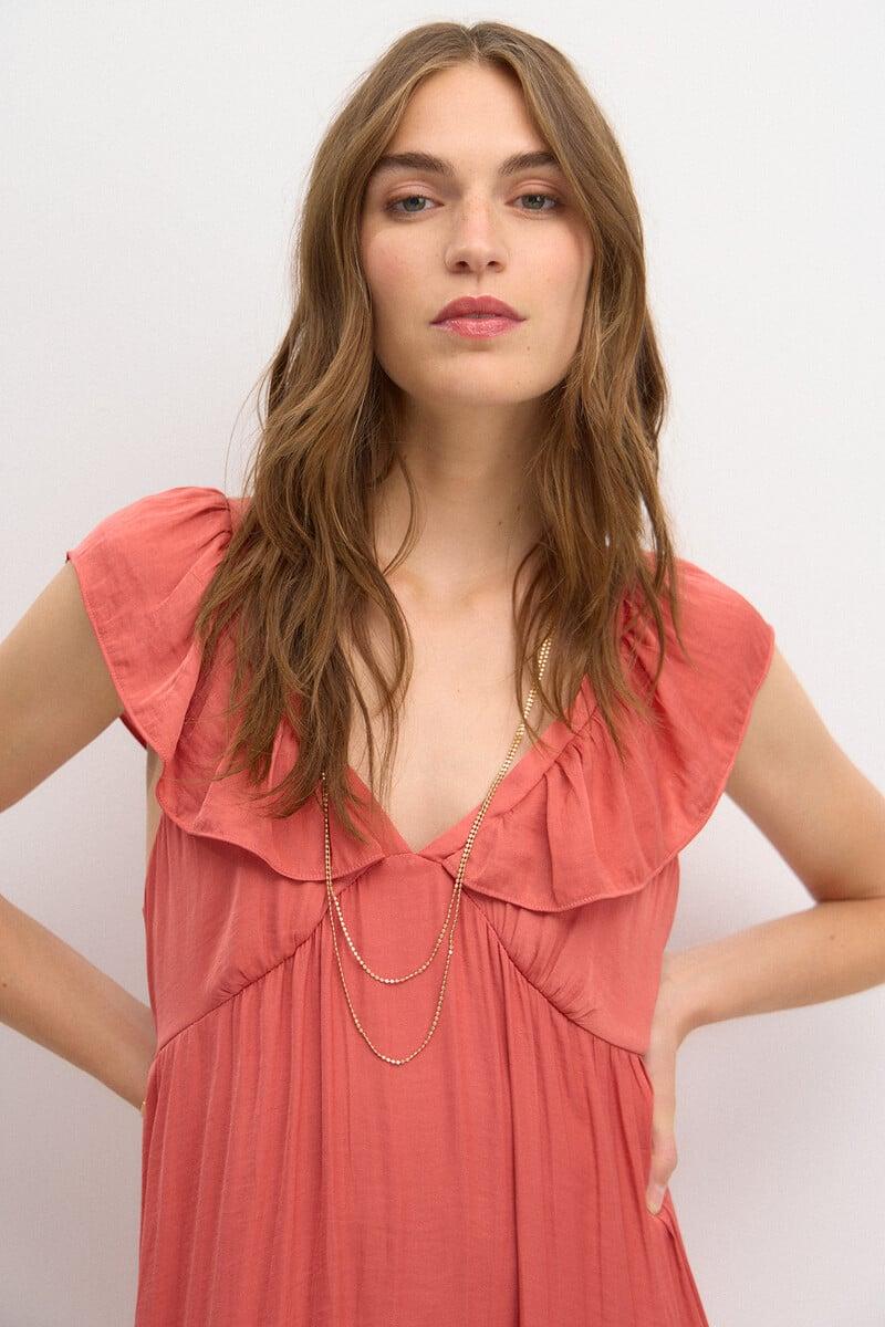 pedro del hierro Cora. Vestido volante Ahorra y exporta