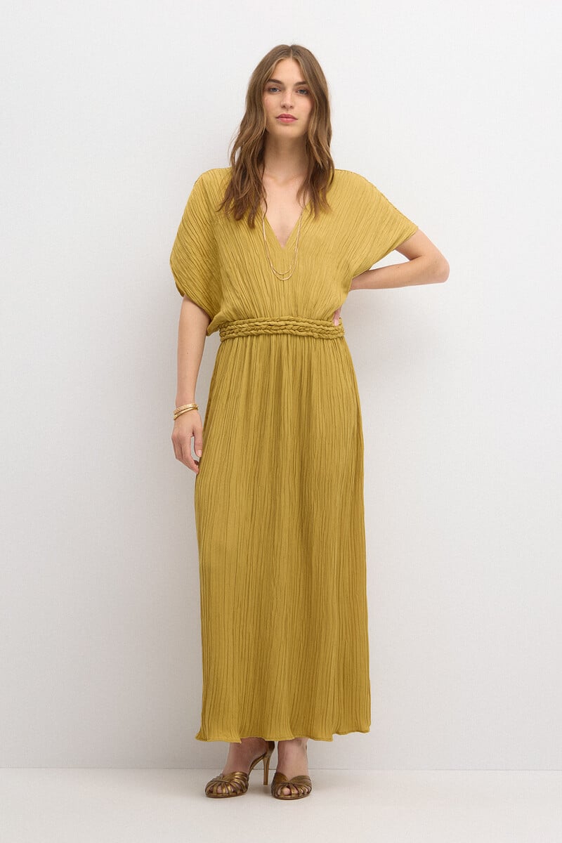 pedro del hierro Clara. Vestido plisado Precios de Black Friday