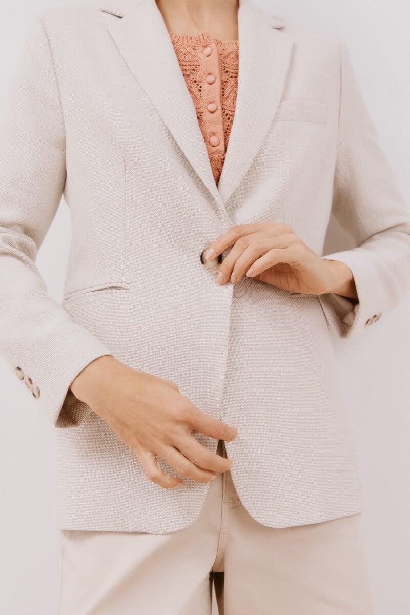 pedro del hierro Blazer textura Ofertas de temporada