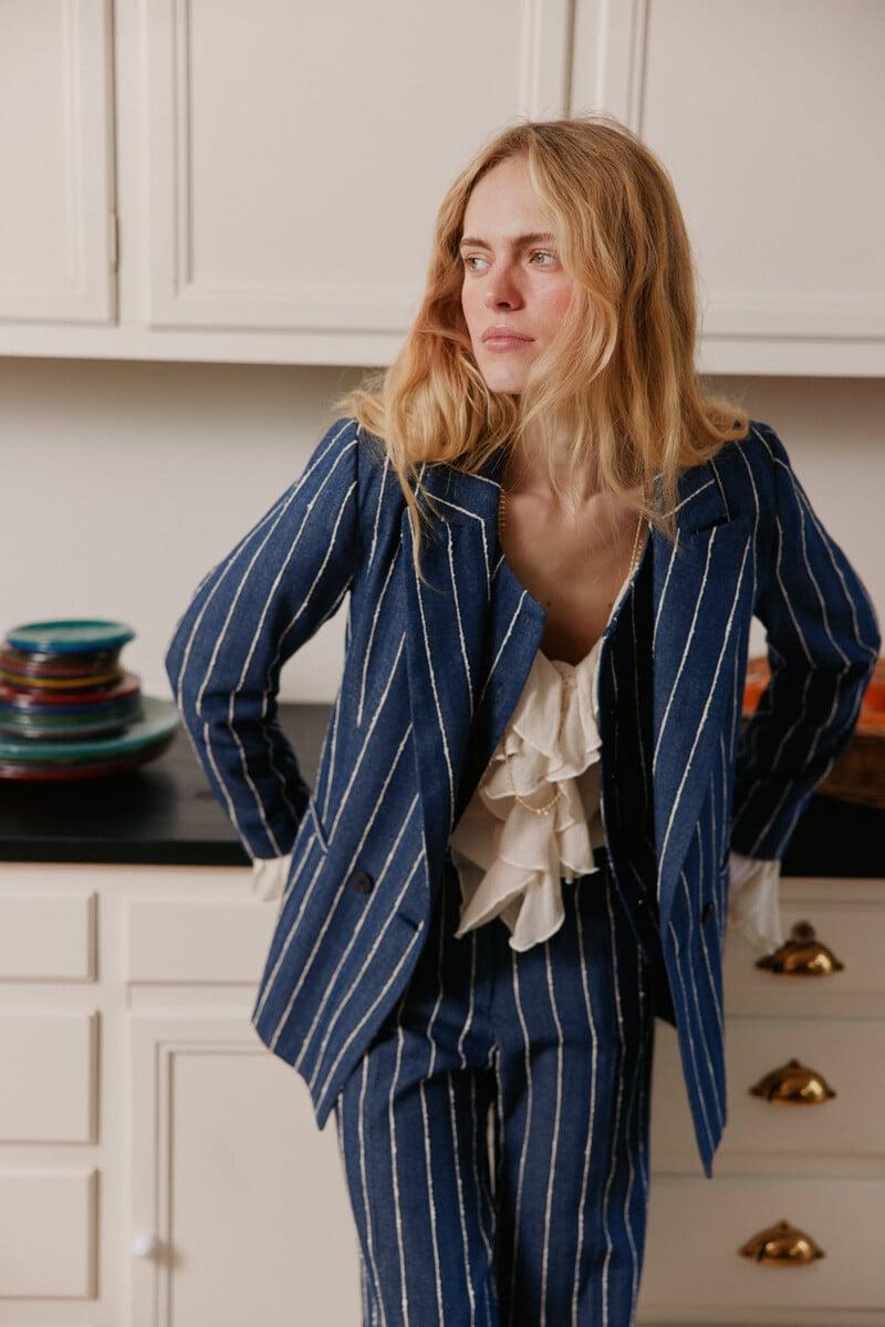 pedro del hierro Elvira. Blazer rayas Grandes ahorros