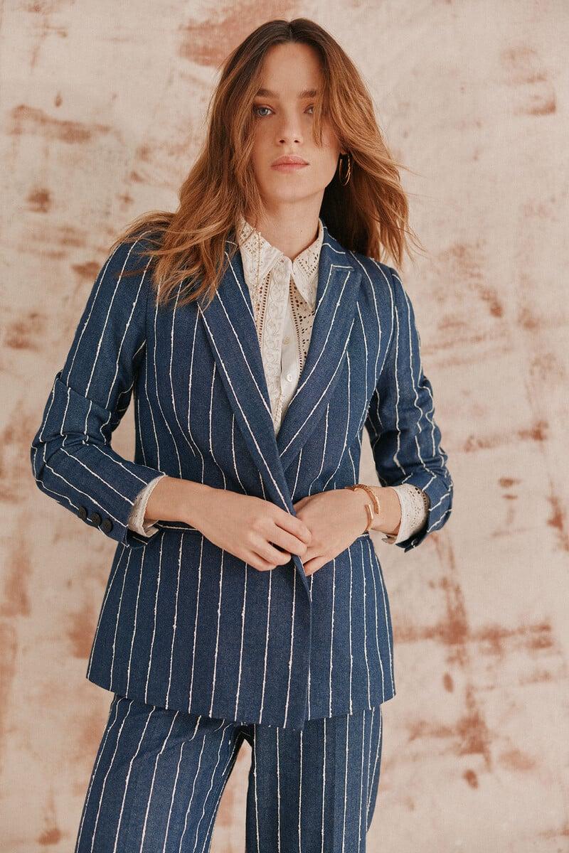 pedro del hierro Elvira. Blazer rayas Grandes ahorros