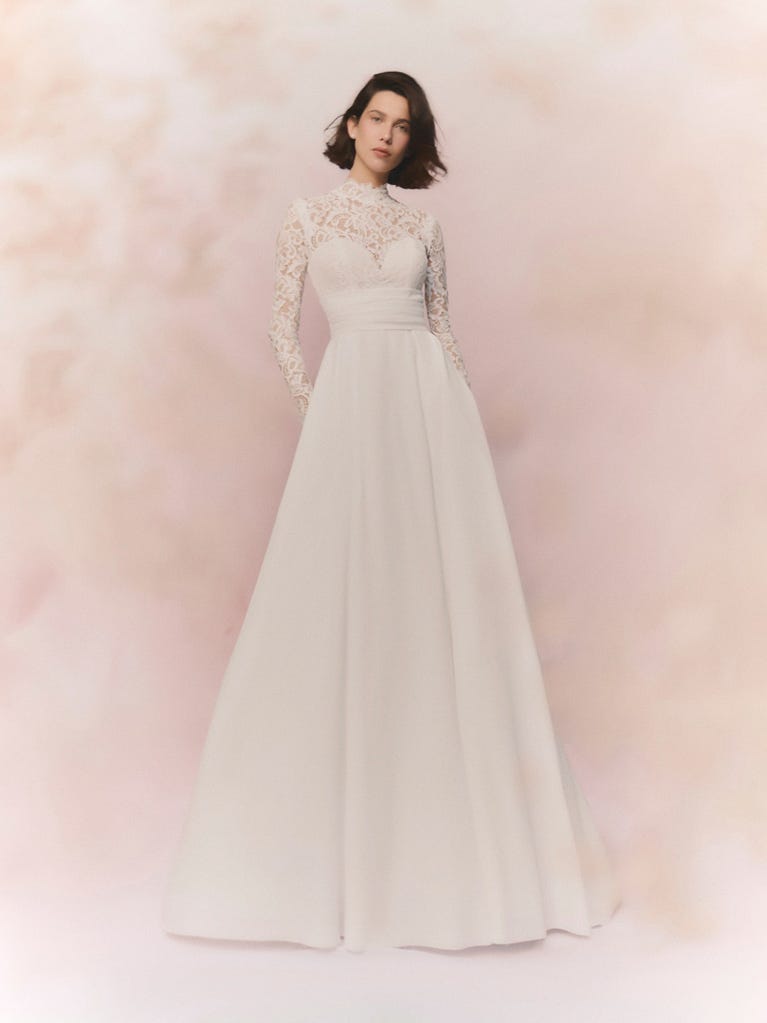 pronovias CEEYLO | Vestido de novia corte en a con cuello cisne | Pronovias Rebajas baratas