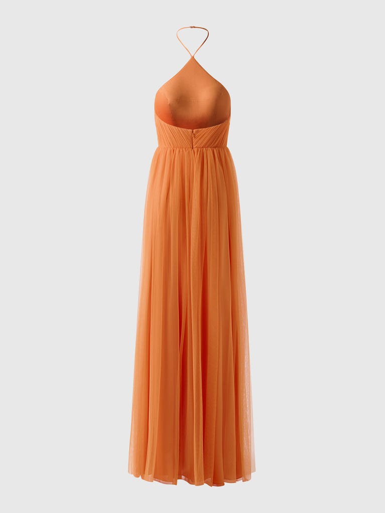 pronovias BELLEVUE | Vestido de dama de honor fit & flare con cuello halter | Vera Wang Bridesmaids Precio de fábrica