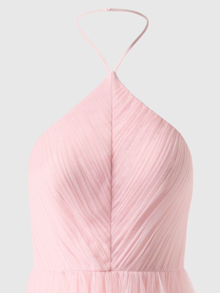 pronovias BELLEVUE | Vestido de dama de honor fit & flare con cuello halter | Vera Wang Bridesmaids Precio de fábrica