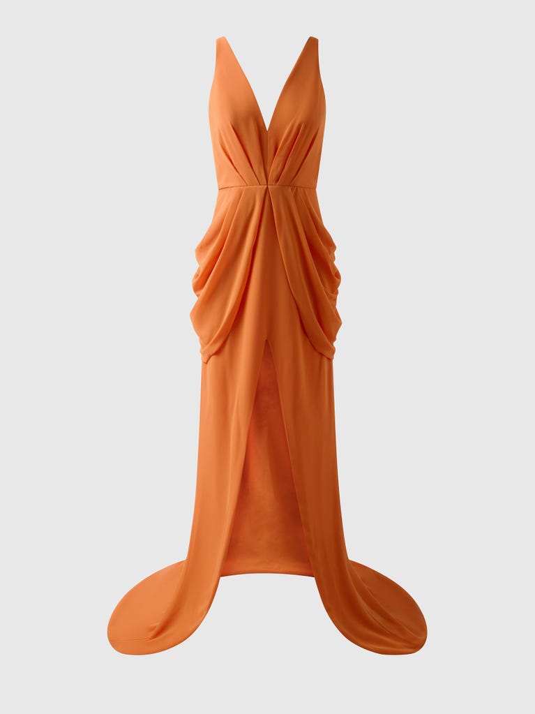 pronovias CORSE | Vestido de dama de honor sirena con escote de pico | Vera Wang Bridesmaids