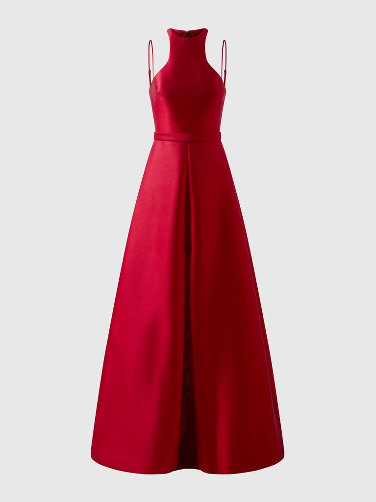 pronovias LEHAVRE | Vestido de dama de honor fit & flare con cuello halter | Vera Wang Bridesmaids