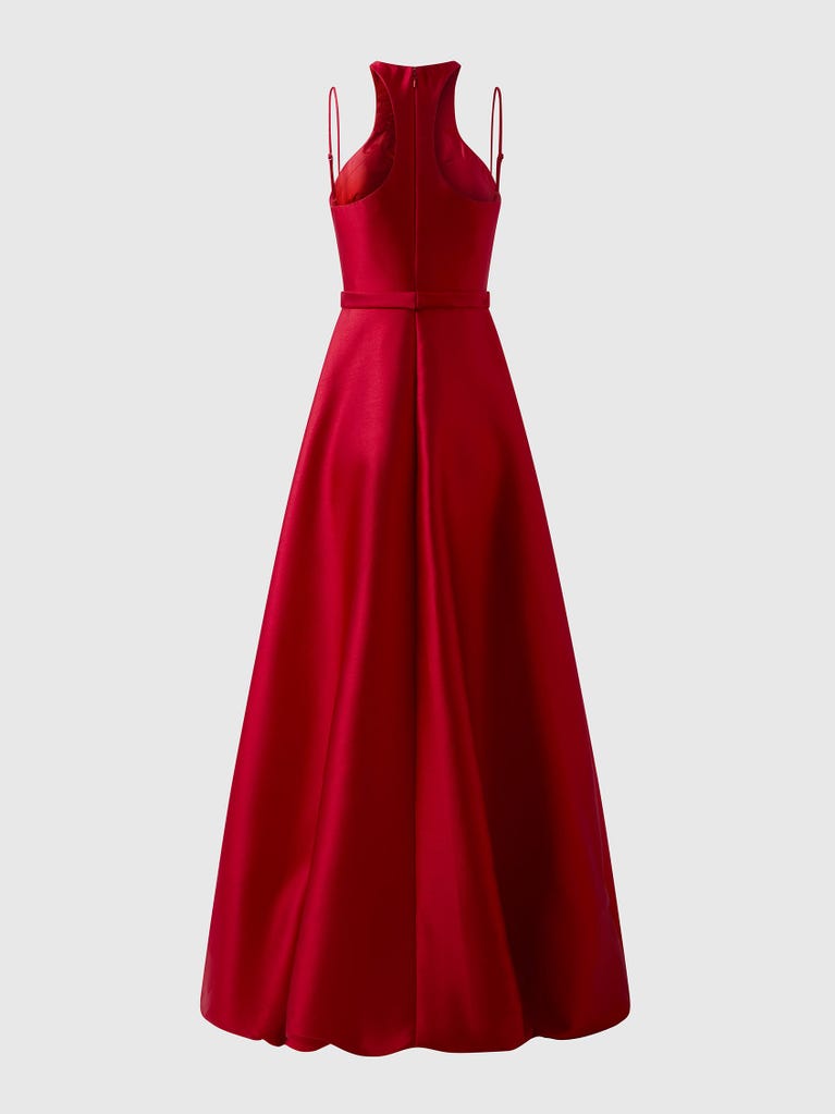 pronovias LEHAVRE | Vestido de dama de honor fit & flare con cuello halter | Vera Wang Bridesmaids Liquidación