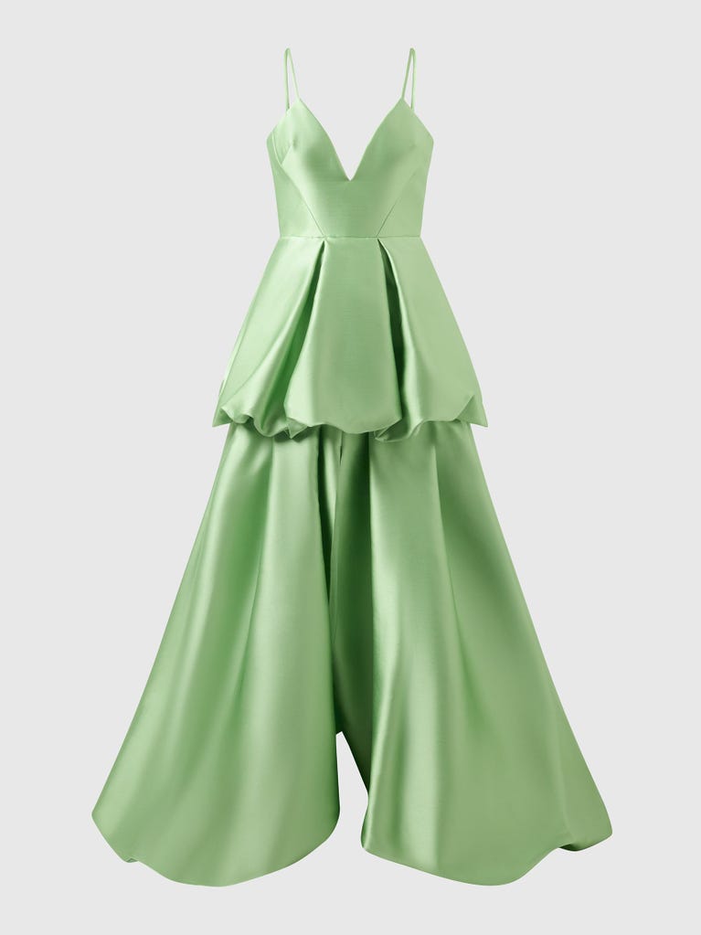 pronovias LAVALETTE | Vestido de dama de honor princesa con escote de pico | Vera Wang Bridesmaids Envío internacional gratuito