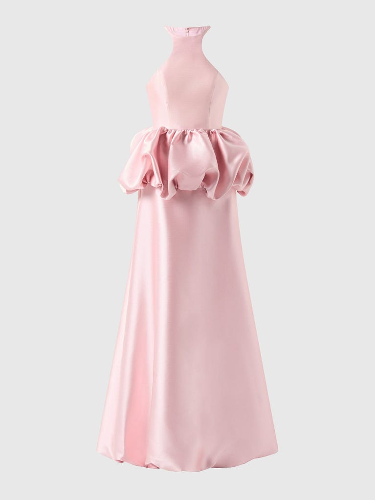 pronovias AQUITAINE | Vestido de dama de honor fit & flare con cuello halter | Vera Wang Bridesmaids