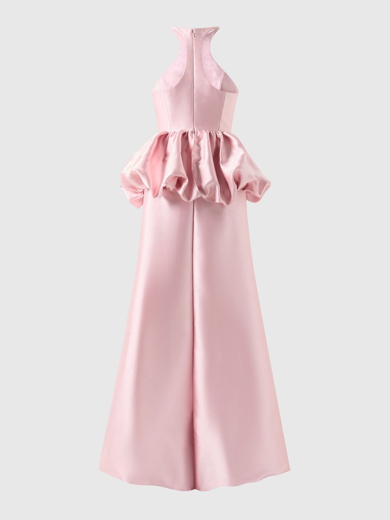 pronovias AQUITAINE | Vestido de dama de honor fit & flare con cuello halter | Vera Wang Bridesmaids Tienda de fábrica
