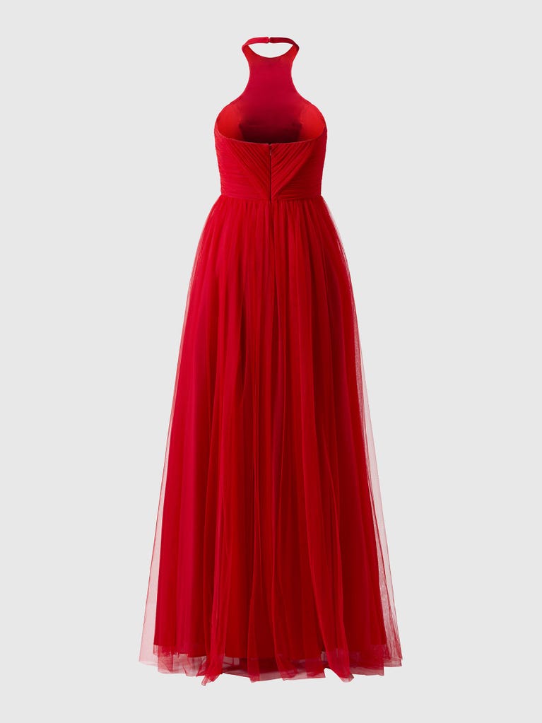 pronovias GUIANA | Vestido de dama de honor princesa con cuello halter | Vera Wang Bridesmaids Precios de Black Friday