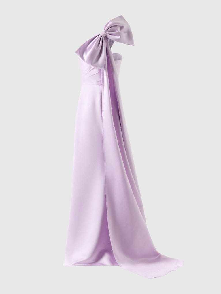 pronovias ALJAFERIA | Vestido de fiesta corte en A fluido con escote asimétrico | Marchesa Notte x Pronovias Libre de impuestos