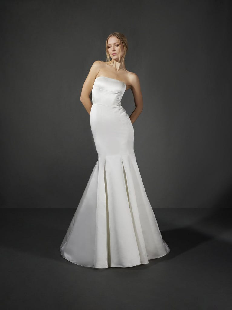 pronovias MYRON | Vestido de novia fit & flare palabra de honor | Vera Wang Bride Gran oferta