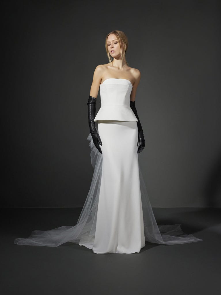pronovias FANEL | Vestido de novia sirena palabra de honor | Vera Wang Bride