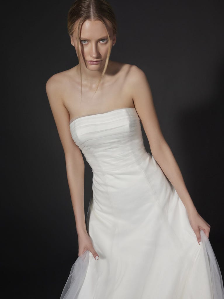 pronovias NIELS | Vestido de novia fit & flare palabra de honor | Vera Wang Bride Oferta especial