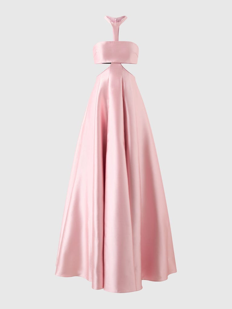 pronovias LAVANDE | Vestido de dama de honor princesa con cuello halter | Vera Wang Bridesmaids