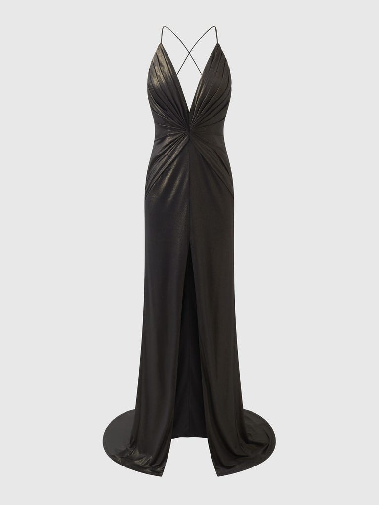 pronovias COMTE | Vestido de dama de honor sirena con escote de pico | Vera Wang Bridesmaids Ofertas especiales